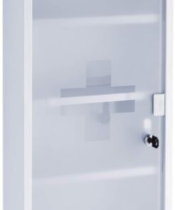 Zeller 18122 Armario para Medicinas, Metal, Blanco, 30x12x60 cm