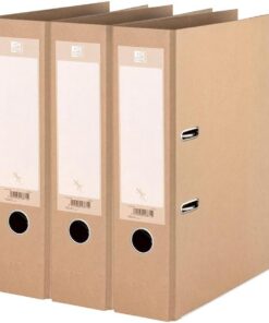Oxford Archivador A4, bueno para el medio ambiente, en beige, 3 unidades