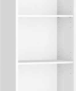 VASAGLE CUSTOS Colección - Biblioteca, Librería, Estantería de Libros con 3 Compartimentos, Estantería de Archivo, Estantes Ajustbles, Habitación Infantil, Oficina, 40 x 24 x 93 cm, Blanco LBC103W