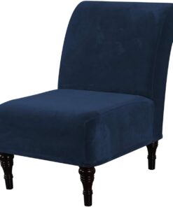Funda elástica para silla para sala de estar, funda para silla sin brazos de terciopelo - Funda de silla de terciopelo elegante y funcional para sillones decorativos sin brazos