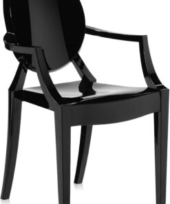 Kartell Silla, color negro oscuro, 37x63x56 cm