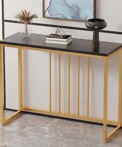 Genérico Mesas Consola, Escritorio de Pasillo con Almacenamiento, Mesa Auxiliar Estrecha para Pasillo, Mesa Consola Moderna de 100 cm, Mesa Auxiliar Estrecha con Tapa de Madera para Sala de Estar, en
