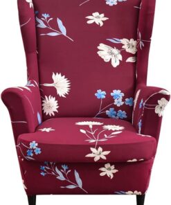 Fundas para sillón orejero 1 Asiento Fundas Protectora para sillón con Orejas elásticas de 2 Piezas Impresas Fundas para sillón orejero
