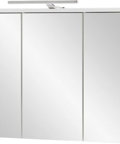 Schildmeyer Carlos - Armario con Espejo a Base de Madera, Cristal, Metal, Color Blanco, 74,5 cm