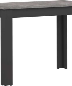 Symbiosis Nice, Mesa de comedor, Negro y Cemento 110x70x73,1 cm