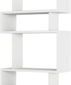 WELL HOME MOBILIARIO & DECORACIÓN Librería,100% Tablero de aglomerado rechapado en melamina, Color Blanco