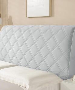 Nueva Funda de cabecera de látex Fresca de Verano, Universal de Alta Gama, Suave con Respaldo a Prueba de Polvo,Cubierta elástica(E,220CM)
