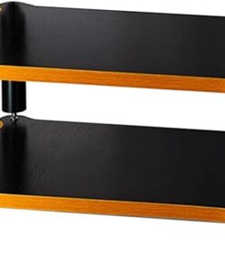 Estantería HiFi de 2, 3 y 4 Niveles para AV, Soporte de MDF para Tocadiscos, Bandeja de Audio de Suelo, Mueble de TV para Amplificador AV, Tocadiscos, Sky Box e Impresora (Negro A, 60 x 28 x