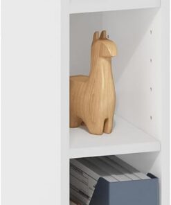 Furinno Fulda De 3 Niveles con Estante De Almacenamiento De 15 Cm De Ancho, 24,5 X 15,9 X 80 Cm, para Sala De Estar, Dormitorio Y Oficina En Casa, Color Blanco