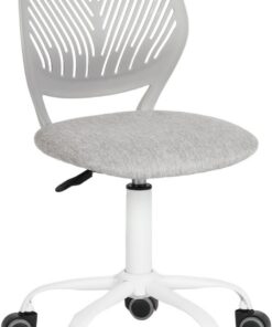 FurnitureR Silla de Escritorio, Moderno diseño Ajustable, para Ordenador, giratoria, sin reposabrazos, para habitación de los niños, Trabajo en casa, Oficina, Morandi, Gris