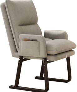 Leomix Sillón reclinable para Dormitorio, Silla de Tela, balcón, Sala de Estar, Silla de Escritorio para Estudio, Respaldo de Doble Capa, Silla ergonómica,B