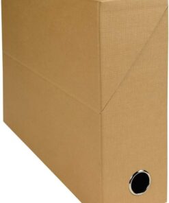 Exacompta 89528E - Caja de transferencia Papel con aspecto tejido, color Habana
