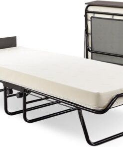 JAY-BE - Cama Plegable Individual, con colchón y Patas Plegables, automático, Color Negro