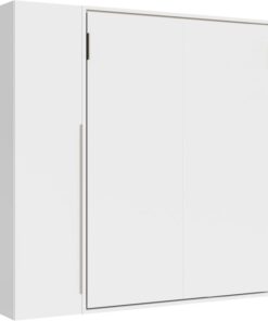 Itamoby Cama francesa abatible Vertical Versia Sofà 140 con 1 armario a puerta izquierda en blanco