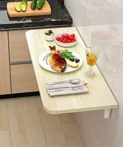 Genérico Escritorio Plegable de Pared para computadora: Ahorra Espacio y es Ideal para oficinas pequeñas, dormitorios y cocinas. Escritorio Flotante Compacto para Estudio y Oficina en casa.
