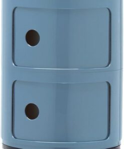Kartell Componibili, Mueble Contenedor 2 Elementos, Celeste