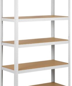 Humberg 4841 - Estantería para Cargas Pesadas con 5 baldas (Tablero de Fibra de Densidad Media, 150 x 75 x 30 cm)
