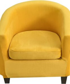 Funda de sillón Chesterfield elástico Funda para sillas Club 2 Piezas Fundas de sillón de cóctel Fundas de Asiento de Silla Tullsta