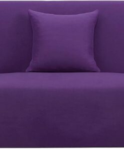 uxcell Funda elástica para sofá de sofá para sofá, sillón de sofá de Loveseat, muebles universales de poliéster elástico W una funda de almohada, 160 g/m² (morado, XL)