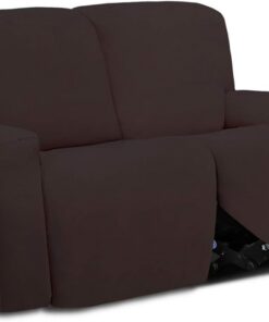 Easy-Going Funda elástica de Microfibra para sofá reclinable seccional de 2 Asientos, Lavable, con Elasticidad, 6 Piezas