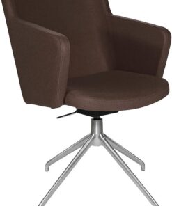 Topstar SFH 1.0 - Silla de Comedor con reposabrazos, Altura Regulable, Funda de Tela, Color marrón | Altura Regulable, Funda de Tela, Color marrón