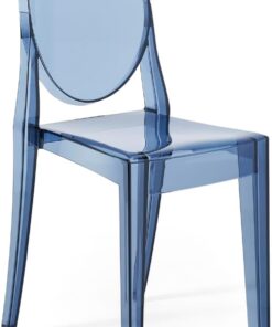 Kartell Victoria Ghost, Juego de 2 sillas, Azul Polvo