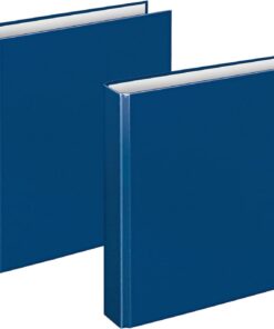VELOFLEX - Carpeta de anillas Basic A5, 2 anillas, 2 unidades, azul | Altura de llenado de 25 mm para unas 250 hojas de 80 g/m², recargable, para el colegio, la oficina y el teletrabajo