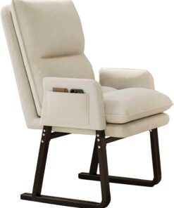 Leomix Sillón reclinable para Dormitorio, Silla de Tela, balcón, Sala de Estar, Silla de Escritorio para Estudio, Respaldo de Doble Capa, Silla ergonómica,D