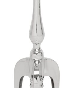 Kare Design mesa de centro Barocco, plata, diámetro 27 cm, estilo rock elegante, 62x27x27 cm
