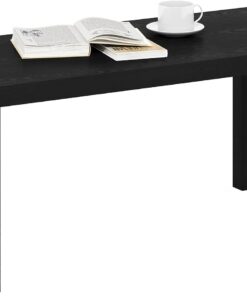 Furinno Clásico Mesa de Centro, Madera de ingeniería, Noir, 99.01 (W) x 44.5 (H) x 48.01 (D) cm