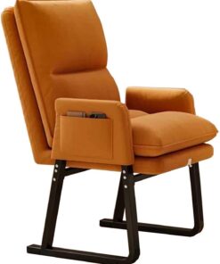 Leomix Sillón reclinable para Dormitorio, Silla de Tela, balcón, Sala de Estar, Silla de Escritorio para Estudio, Respaldo de Doble Capa, Silla ergonómica,C