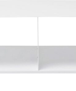 Kare Design Mueble de TV Lounge M Movil, blanco, con ruedas, 90x30 cm | mueble bajo, Mueble para television, acero recubierto de polvo, soporta hasta 25 kg, diseno moderno, para el salon