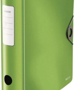 LEITZ 10471050 - Archivador de palanca polyfoam 180º lomo curvado cierre con goma Active Solid DIN A4 82 mm. color verde