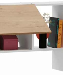 MUEBLES PITARCH | Estantería de Salón Colgada de 130cm, Mueble TV colgado, Módulo de Salón 2 Puertas Abatibles con Pistón, Mueble de Televisión 60x130x32cm, Moderno, Modelo Nilo