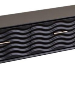Mueble TV Mueble de TV for Sala de Estar, cajón Grande de 3 uds, Mueble de Pared for el hogar, Mueble de Suelo, Mueble de TV Negro de 1,8 m Muebles de Salon