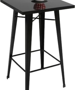 Kit Closet 5020519030 - Mesa Alta para Taburete de Metal, Negro, 100 x 60 x 60