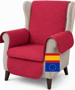 Funda Sillón Relax Reclinable y Butaca Orejero – Funda Sofá 1 Plaza Acolchada Reversible y Lavable – Protector contra Manchas y Arañazos – para Mascotas y Niños – Fabricado en España