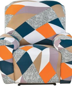 Funda para Sillón Reclinable Funda para Sillón Relax de Descanso 4 Piezas Cubierta de Sillón Funda Elástica para Sillón de Masaje Dados