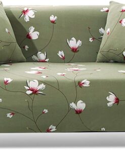 Fundas Elástica para Sofá Cubre Sofá Serie de Flores y Hojas 4 Plaza, Magnolia-G