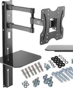 Maclean MC771-MC772 - Soporte de Pared para Pantalla con Estante para DVD (23"- 42")