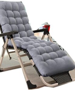Gravity Garden Reclinable, Silla de Ocio al Aire Libre de Oficina, Cómoda Silla de Relax Silla de Salón Plegable Silla de Relax Sillón Reclinable 150Kg Bearing-Dray Stripe + Cojín de Algodón