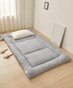 Colchón portátil enrollable para suelo, colchón tatami individual para dormitorio, niños, adultos, estudiantes (negro, 90 x 190 cm)