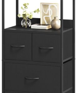 Somdot Unidad de Estantería Libros con Almacenamiento Abierto de 5 Niveles, Librería Estantería Independiente de Pie, 30 Profundo x 51,5 Ancho x 128,5 Alto (4 Cajones), Negro