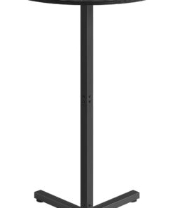 VASAGLE Mesa de Bar, Mesa de Comedor, Mesa Alta, Estructura de Metal, 60 x 60 x 104,5 cm, Fácil de Montar, con Base en Cruz, para 2-3 Personas, Moderna, Negro Ébano LBT361B01