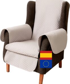 Funda Sillón Relax Reclinable y Butaca Orejero – Funda Sofá 1 Plaza Acolchada Reversible y Lavable – Protector contra Manchas y Arañazos – para Mascotas y Niños – Fabricado en España
