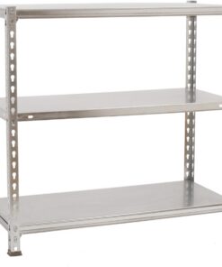 Simon Rack Estantería Metálica 900x1000x500 mm - Ecoclick | 3 Alturas, Bandeja Metal, 70 kg de Punto Flexión, Galvanizado, Pintura anticorrosión, Montaje sistema clic
