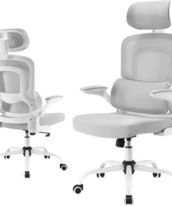 Farini Silla de Escritorio ergonómica con reposacabezas Ajustable, Silla de Oficina con reposabrazos, Silla de Gaming con Ruedas