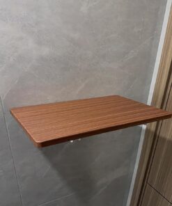 Estantes flotantes de Pared, Escritorio Plegable de Madera Maciza para Espacios pequeños, Oficina en casa, Cocina, lavadero, marrón, 400 x 260 mm (15,8" x 10,2").