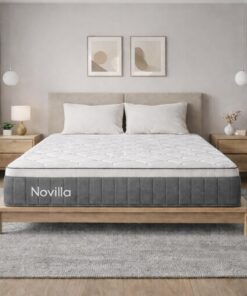 Novilla Colchón de 160 x 200, H3 con tecnología de refrigeración Dual de 7 Zonas, colchón de Espuma fría, 25 cm de Altura, Borde Estable, colchón Enrollable cómodo y Transpirable, Certificado Öko-Tex