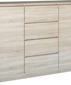 Oggi Lugo Armario, Madera de ingeniería, Roble Sonoma, 120 x 97 x 40 cm (D2)